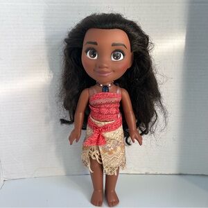Disney Princess 14” singing/talking Moana Toddler Doll  with light up necklace